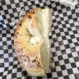 Everything bagel with cream cheese Everything bagel with cream cheese