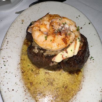 Ruth's Chris Steak House - 11 ounce fillet with shrimp in truffle crust - Steakhouses Near Me - Lake Grove, New York Ruth's Chris Steak House - 11 ounce fillet with shrimp in truffle crust - Steakhouses Near Me - Lake Grove, New York
