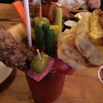 Train Wreck Bar - The Breakfast Bloody Mary - Sports Bars Near Me - Burlington, Washington