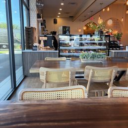 Shot of indoor pastry and coffee order pick up! Shot of indoor pastry and coffee order pick up!