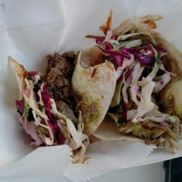 BBQ tacos (one brisket and one pulled pork). So good that we forgot to take the pic before we started scarfing it down! BBQ tacos (one brisket and one pulled pork). So good that we forgot to take the pic before we started scarfing it down!