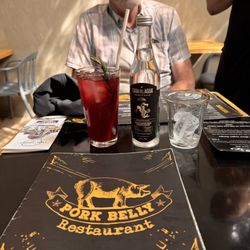 Pork Belly - Hibiscus infused water and minerale agua