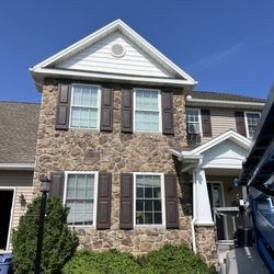After bird proofing behind shutters and installing new shutters