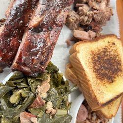 Adam's Rib - City Boy. With collards and black eyed peas, I think it's a country boy. Lol.