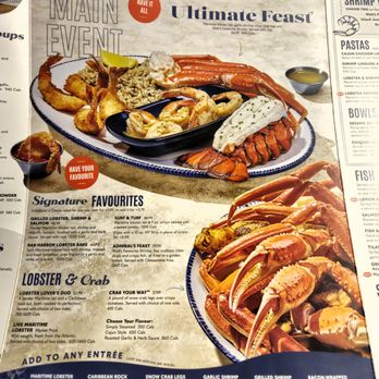 Red Lobster - Menu as of Dec 2024 - Seafood Near Me - Kitchener, Ontario