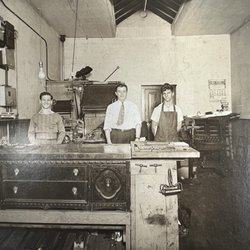 Master Printing + Mailing - Our founder, Frank Dobos, and some of his workers pose for a photo in the early years.