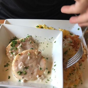 Batter & Berries - Biscuits and gravy with cheesy hashbrowns. - Breakfast & Brunch Near Me - Chicago, Illinois Batter & Berries - Biscuits and gravy with cheesy hashbrowns. - Breakfast & Brunch Near Me - Chicago, Illinois