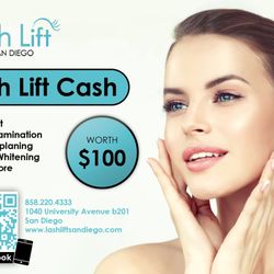 Lash Lift San Diego - Pick up our LASH CASH, for a loved one or you!