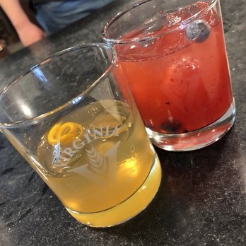 Virginia Distillery Company - Two craft cocktails (names escape me) - Distilleries Near Me - Lovingston, Virginia Virginia Distillery Company - Two craft cocktails (names escape me) - Distilleries Near Me - Lovingston, Virginia