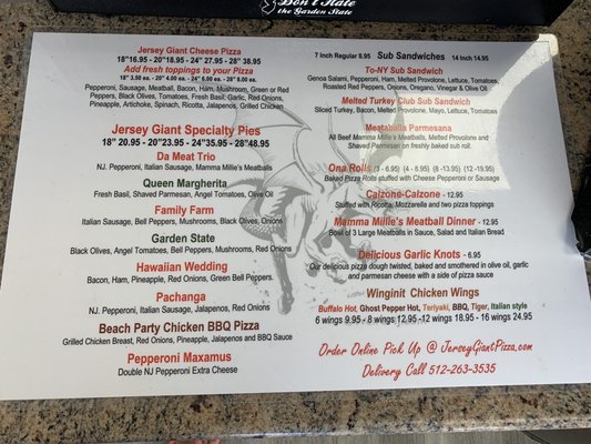Menu photo 3 Jersey Giant Pizza Bee Cave, TX Menu photo 3 Jersey Giant Pizza Bee Cave, TX