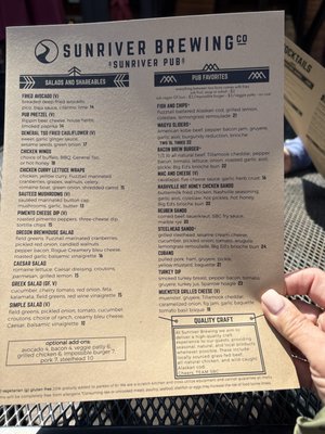 Menu photo 5 Sunriver Brewing Co - Sunriver Pub Sunriver, OR Menu photo 5 Sunriver Brewing Co - Sunriver Pub Sunriver, OR