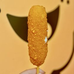 T'mochi - Hot cheetos half and half Korean Corn Dog