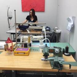 Flor's Alterations - Staff working on my pants!