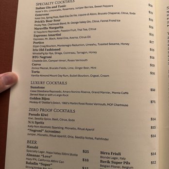 Bottega - Menu (June 2026) - Italian Near Me - Yountville, California Bottega - Menu (June 2026) - Italian Near Me - Yountville, California