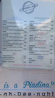 Menu photo 3 Piadina 305 Doral, FL
