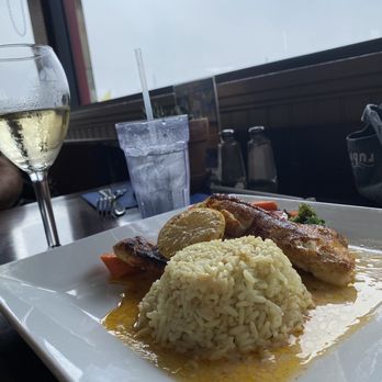 The Dutchie - Snapper plate! Fish was perfectly cooked and pilaf was delicious! - Seafood Near Me - Morro Bay, California