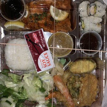 Oishii Sushi - Salmon Teriyaki Bento - Sushi Bars Near Me - Riverside, California