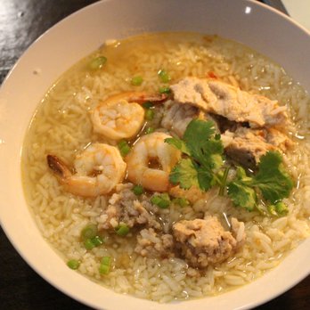 Pick Thai - S6 Prawns and Pork rice soup - Thai Near Me - Kelowna, British Columbia Pick Thai - S6 Prawns and Pork rice soup - Thai Near Me - Kelowna, British Columbia