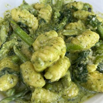 Schooners Monterey - Gnocchi in a pesto sauce - Seafood Near Me - Monterey, California Schooners Monterey - Gnocchi in a pesto sauce - Seafood Near Me - Monterey, California