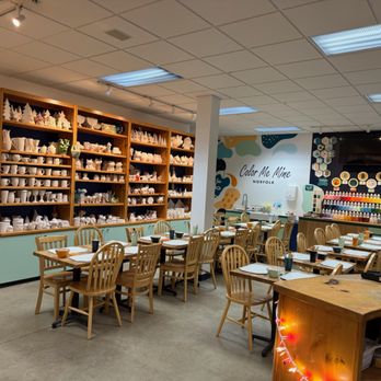 Color Me Mine - Main level seating - Paint-Your-Own Pottery Near Me - Norfolk, Virginia Color Me Mine - Main level seating - Paint-Your-Own Pottery Near Me - Norfolk, Virginia