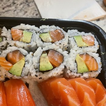 Zushi Dozo - Salmon Avocado, Eel and Avocado, Scottish sea trout nigiri  and salmon sashimi - Sushi Bars Near Me - Cherry Hill, New Jersey