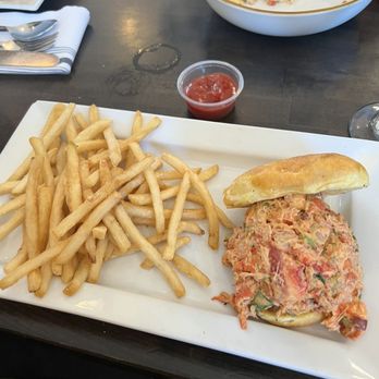 NC Coast Grill & Bar - The lobster bomb with salt and vinegar shoestring fries - New American Near Me - Kitty Hawk, North Carolina NC Coast Grill & Bar - The lobster bomb with salt and vinegar shoestring fries - New American Near Me - Kitty Hawk, North Carolina