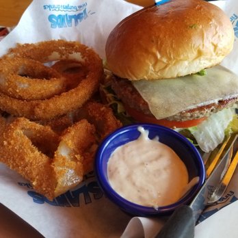 Islands Restaurant - Impossible burger w/onion rings - Burgers Near Me - Cerritos, California Islands Restaurant - Impossible burger w/onion rings - Burgers Near Me - Cerritos, California