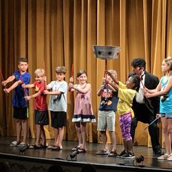 Historic Asolo Theater - Charming Reynaldo Teaching the kids how to balance a spinning plate