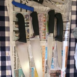 Photo of Mike & Son Sharpening Service - Brooklyn, NY, US. Nice, sharp knives! He even sharpened our paring knives.