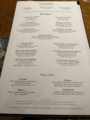 Menu photo 8 Log Cabin Inn Harmony, PA