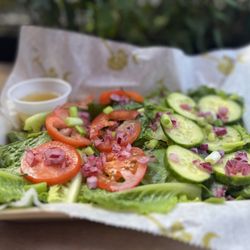 SliderBar - Cucumber Tomato Salad with Basalmic & Olive Oil.  $4