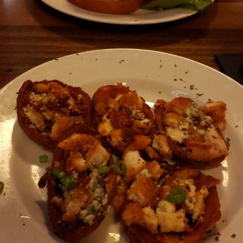 The RailYard - Mexicali Blues potato skins and Cowboy Burger - New American Near Me - Bluefield, West Virginia