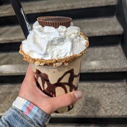 The Clubhouse Muncie - Peanut butter milkshake with a Reese cup to top it off