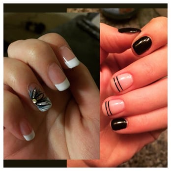 Tiara's Nail - Gel manis- On the left is by Mary and on the right is by Katie. Fabulous! - Nail Salons Near Me - Phoenix, Arizona