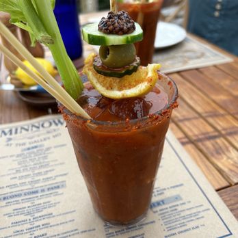 Minnow At The Galley Ho - Amazing Bloody Mary!!! - Seafood Near Me - New Suffolk, New York Minnow At The Galley Ho - Amazing Bloody Mary!!! - Seafood Near Me - New Suffolk, New York