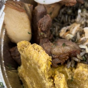 C and J Carribbean Restaurant and Catering Services - Griot  Black rice Spicy pikliz - Caribbean Near Me - Springfield, Massachusetts