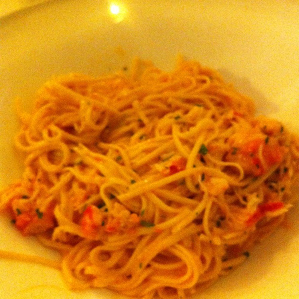 Tagliolini with crab sauce. Spectacular! Tagliolini with crab sauce. Spectacular!