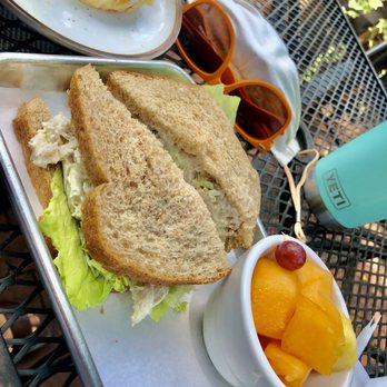 Merridee's Breadbasket - Chicken salad sandwich with fruit cup - Bakeries Near Me - Franklin, Tennessee Merridee's Breadbasket - Chicken salad sandwich with fruit cup - Bakeries Near Me - Franklin, Tennessee