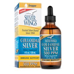 Natural Path Silver Wings - Natural Path / Silver Wings Colloidal Silver 500PPM 4oz