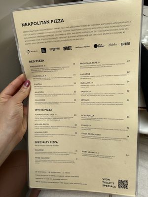 Menu photo 8 Doppio Zero San Carlos San Carlos, CA
