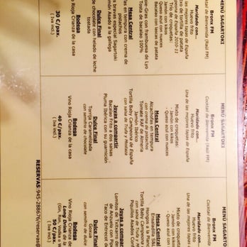 Sagartoki - Menu side B - Tapas Bars Near Me - Vitoria-gasteiz, Virgin Islands