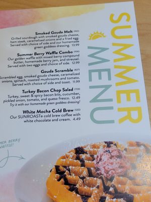 Menu photo 2 Sunny Street Cafe Columbus, OH