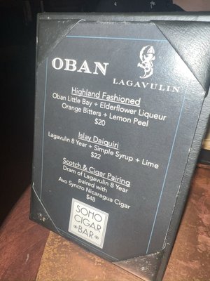 Menu photo 1 SoHo Cigar Bar New York, NY Menu photo 1 SoHo Cigar Bar New York, NY