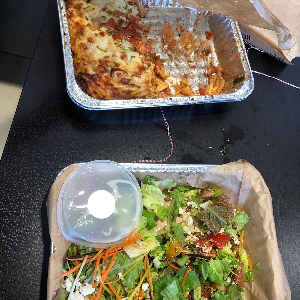 Heirloom LA - Heirloom LA Garden Salad and Baked Chicken Pasta - Caterers Near Me - Los Angeles, California Heirloom LA - Heirloom LA Garden Salad and Baked Chicken Pasta - Caterers Near Me - Los Angeles, California