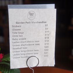 Garden Path Fermentation - Merchandise price list