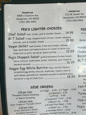 Menu photo 3 Peg's Glorified Ham n Eggs Henderson, NV Menu photo 3 Peg's Glorified Ham n Eggs Henderson, NV
