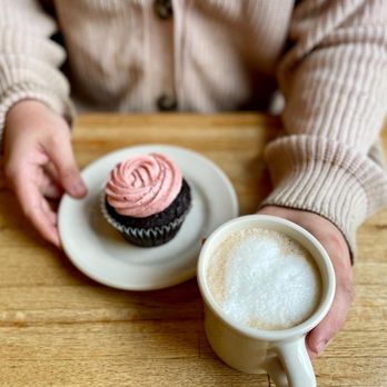 Wild Chestnut Cafe - a cup of coffee and a cupcake - Vegan Near Me - Florence, Massachusetts