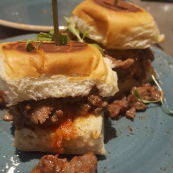 Brighton Bodega - Korean BBQ beef sliders (comes with 3... I ate one before taking this) - Cocktail Bars Near Me - Brighton, Massachusetts Brighton Bodega - Korean BBQ beef sliders (comes with 3... I ate one before taking this) - Cocktail Bars Near Me - Brighton, Massachusetts