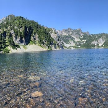 Snow Lake - View on a hot August day - Hiking Near Me - North Bend, Washington