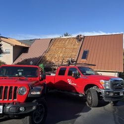 Red Sky Roofing - Mid way done.